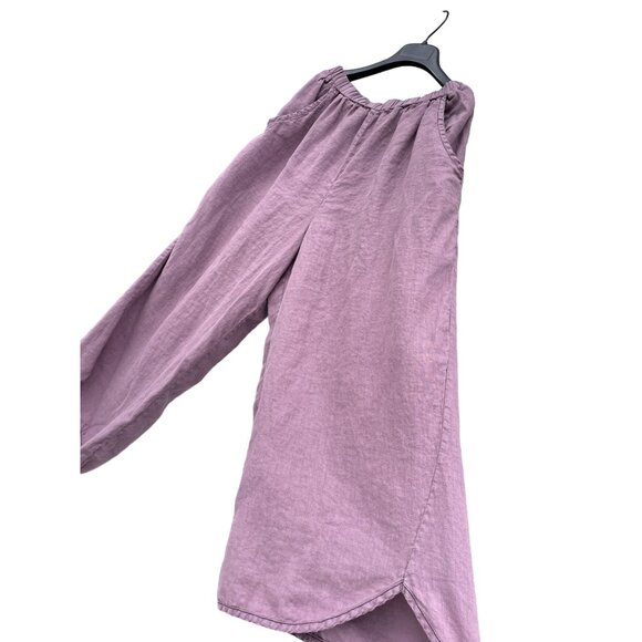 Cynthia Ashby women’s Large L Linen Lavander Pants Lagenlook Art to Wear - Picture 7 of 16